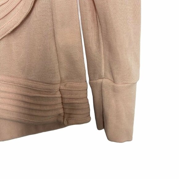 Athleta Serenity Criss Cross Sweatshirt Size XS Pink Soft Modal Crossover Hem - Picture 4 of 8